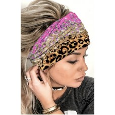 Haarband luipaard/rose 